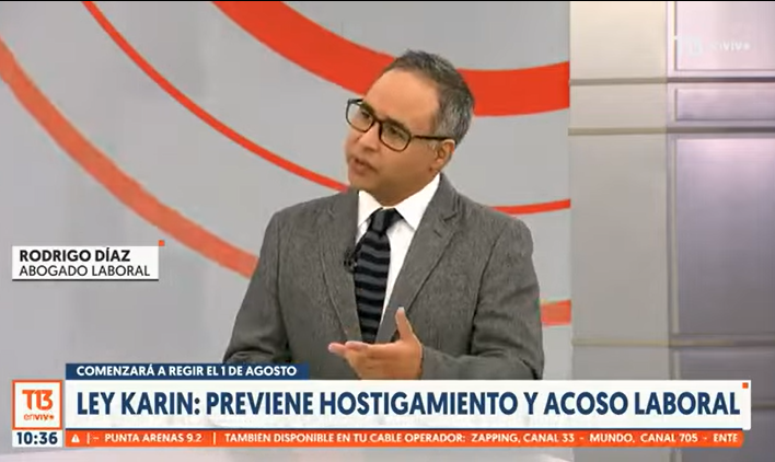 Entrevista a Rodrigo Díaz en Canal 13 sobre Ley Karin